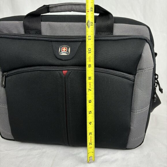 SwissGear Wenger Black & Gray Laptop Bag - Multiple Compartments Durable Fabric. - Picture 6 of 16